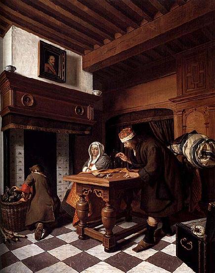 Cornelis de Man A Man Weighing Gold. oil painting picture